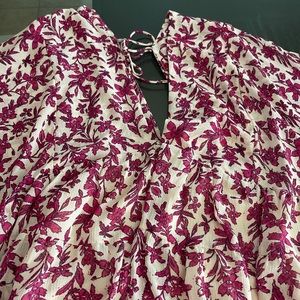 Free people floral babydoll dress, size medium